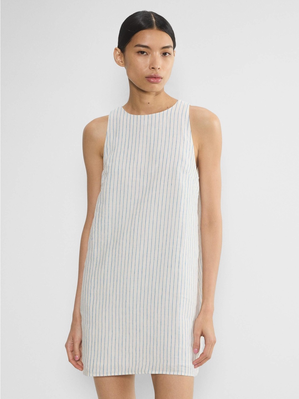 Linen Striped Shift Dress